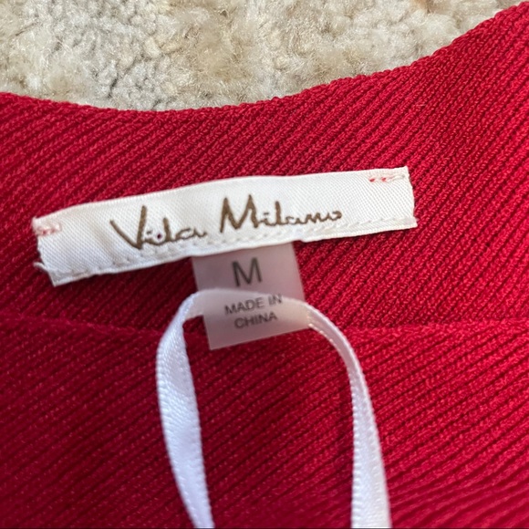 NWT! Vila Milano Red Tank Top, Size Medium - Picture 6 of 11
